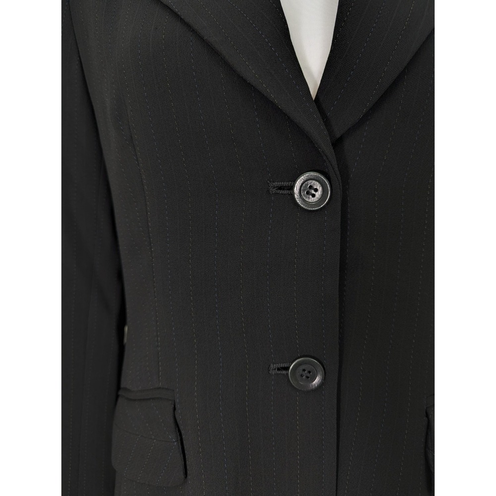 Context Black Pinstriped Workwear Blazer Women's Size 4 - Picture 5 of 9